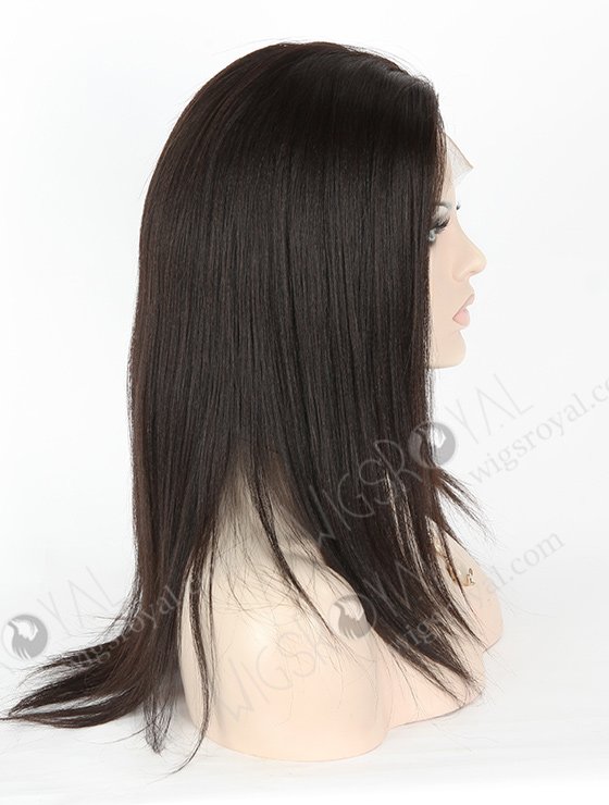 In Stock Malaysian Virgin Hair 14" Light Yaki Natural Color Silk Top Full Lace Wig STW-315-3895