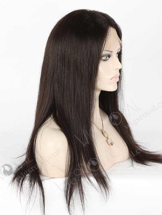 In Stock Malaysian Virgin Hair 18" Straight Natural Color Silk Top Full Lace Wig STW-308-3952