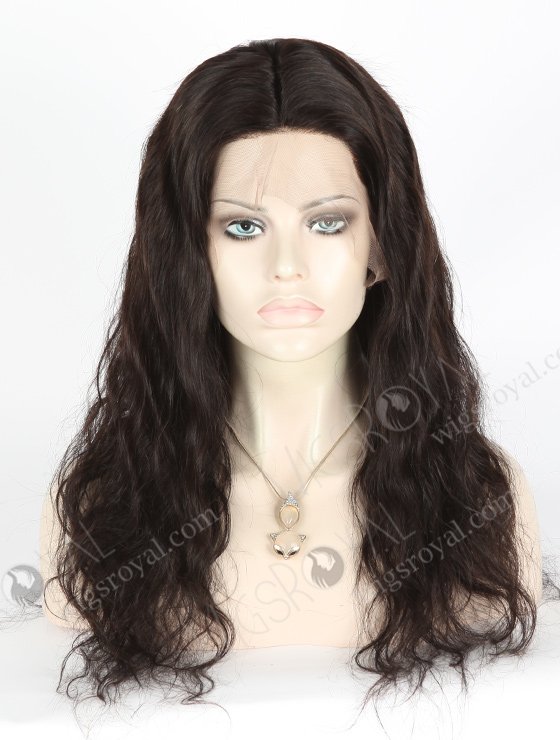 In Stock Malaysian Virgin Hair 20" Natural Straight Natural Color Silk Top Full Lace Wig STW-306-4042