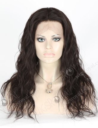 In Stock Malaysian Virgin Hair 18" Natural Straight Natural Color Silk Top Full Lace Wig STW-311
