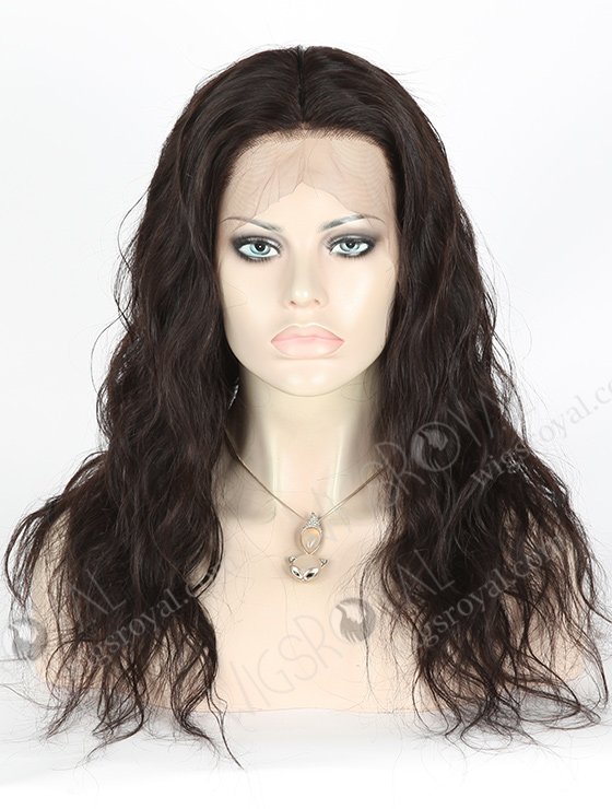 In Stock Malaysian Virgin Hair 18" Natural Straight Natural Color Silk Top Full Lace Wig STW-305-4002