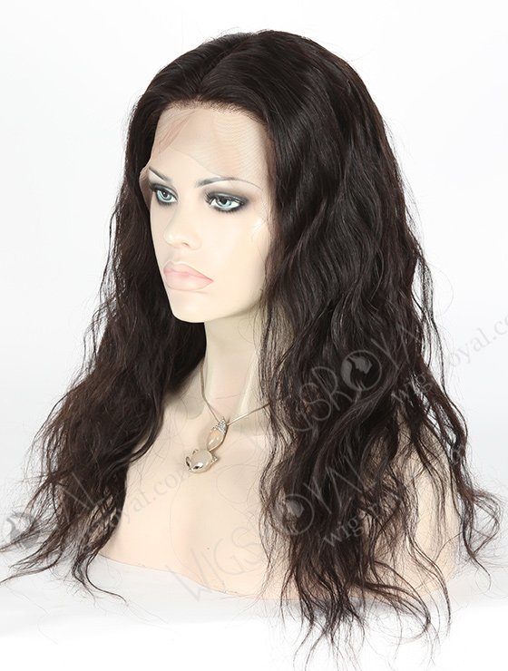 In Stock Malaysian Virgin Hair 18" Natural Straight Natural Color Silk Top Full Lace Wig STW-305-4001