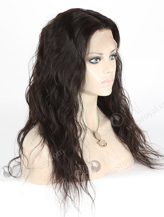 In Stock Malaysian Virgin Hair 18" Natural Straight Natural Color Silk Top Full Lace Wig STW-305-4006