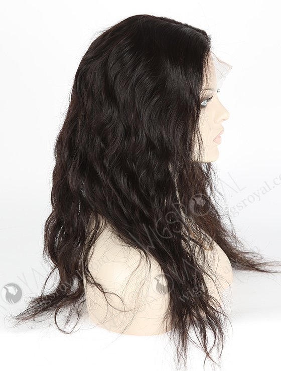 In Stock Malaysian Virgin Hair 18" Natural Straight Natural Color Silk Top Full Lace Wig STW-305-4007