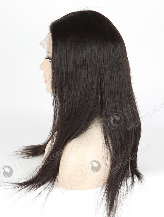 In Stock Indian Remy Hair 18" Light Yaki Natural Color Silk Top Full Lace Wig STW-031-3814