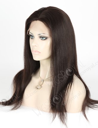 In Stock Malaysian Virgin Hair 16" Light Yaki Natural Color Silk Top Full Lace Wig STW-309
