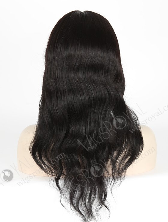 In Stock Indian Remy Hair 16" Natural Straight Color #1b Silk Top Full Lace Wig STW-022-3784