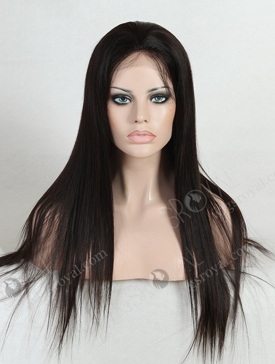 In Stock Malaysian Virgin Hair 20" Straight Natural Color Silk Top Full Lace Wig STW-310-4059