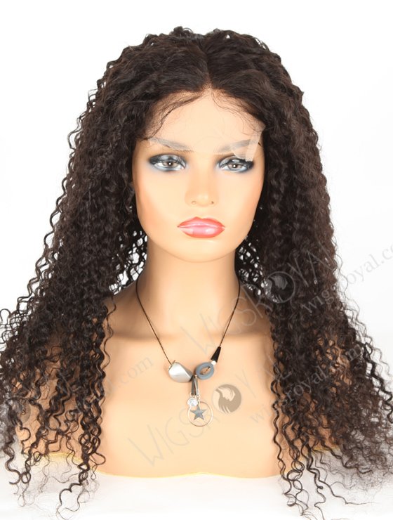 In Stock Brazilian Virgin Hair 26" Tight Curly Natural Color Lace Closure Wig CW-04005-4246