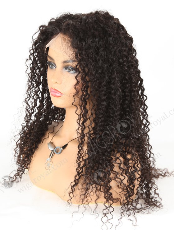 In Stock Brazilian Virgin Hair 24" Tight Curly Natural Color Lace Closure Wig CW-04004-4234