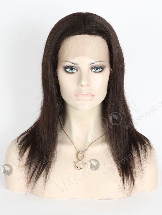 In Stock Brazilian Virgin Hair 14" Straight Natural Color Silk Top Full Lace Wig STW-430-4466