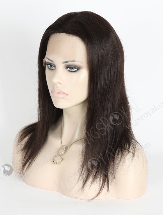 In Stock Brazilian Virgin Hair 14" Straight Natural Color Silk Top Full Lace Wig STW-430-4467