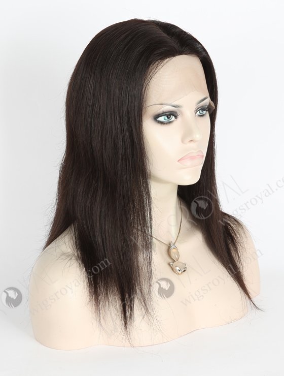 In Stock Brazilian Virgin Hair 14" Straight Natural Color Silk Top Full Lace Wig STW-430-4472