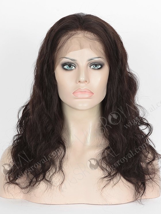In Stock Indian Remy Hair 16" Natural Wave Natural Color 360 Lace Wig 360LW-01054