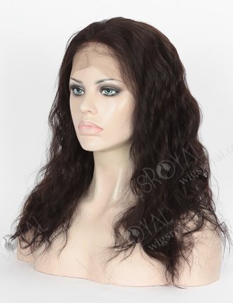 In Stock Indian Remy Hair 16" Natural Wave Natural Color 360 Lace Wig 360LW-01054