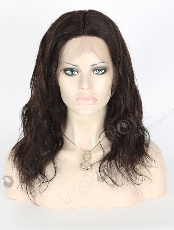 In Stock Brazilian Virgin Hair 14" Natural Wave Natural Color Silk Top Full Lace Wig STW-404-4502