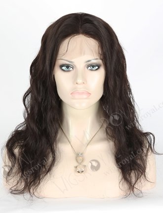 In Stock Brazilian Virgin Hair 16" Natural Wave Natural Color Silk Top Full Lace Wig STW-401