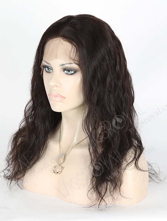 In Stock Brazilian Virgin Hair 16" Natural Wave Natural Color Silk Top Full Lace Wig STW-401-4732