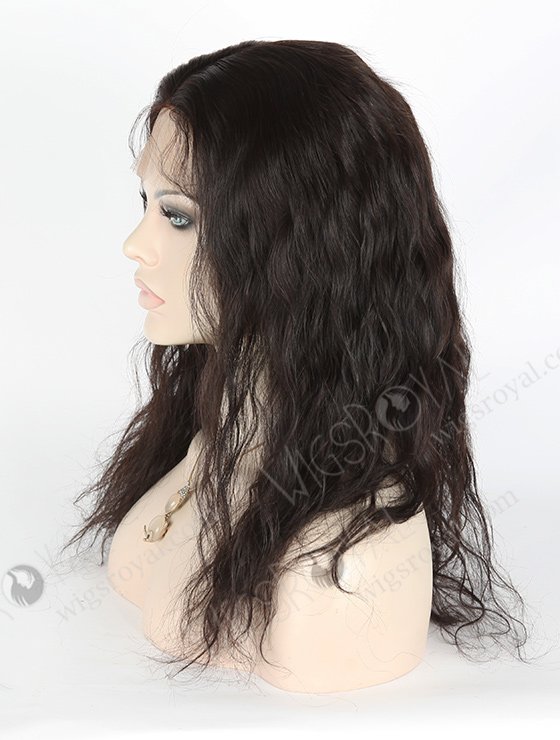 In Stock Brazilian Virgin Hair 16" Natural Wave Natural Color Silk Top Full Lace Wig STW-401-4729