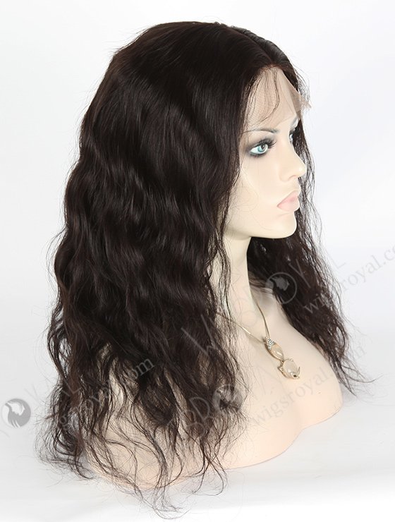In Stock Brazilian Virgin Hair 16" Natural Wave Natural Color Silk Top Full Lace Wig STW-403-4546