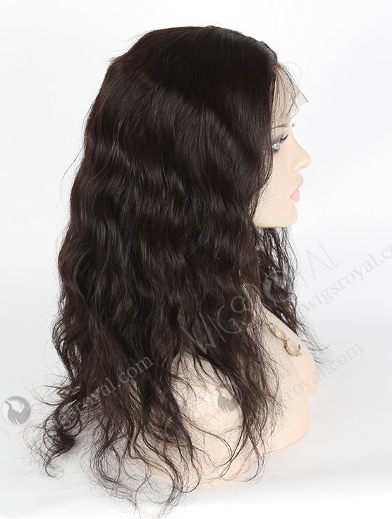 In Stock Brazilian Virgin Hair 16" Natural Wave Natural Color Silk Top Full Lace Wig STW-403-4548