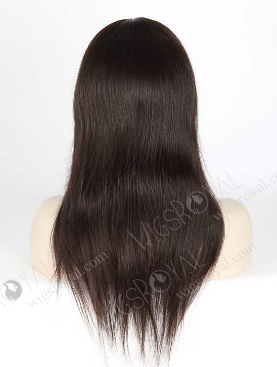In Stock Brazilian Virgin Hair 16" Straight Natural Color Silk Top Full Lace Wig STW-432-4515
