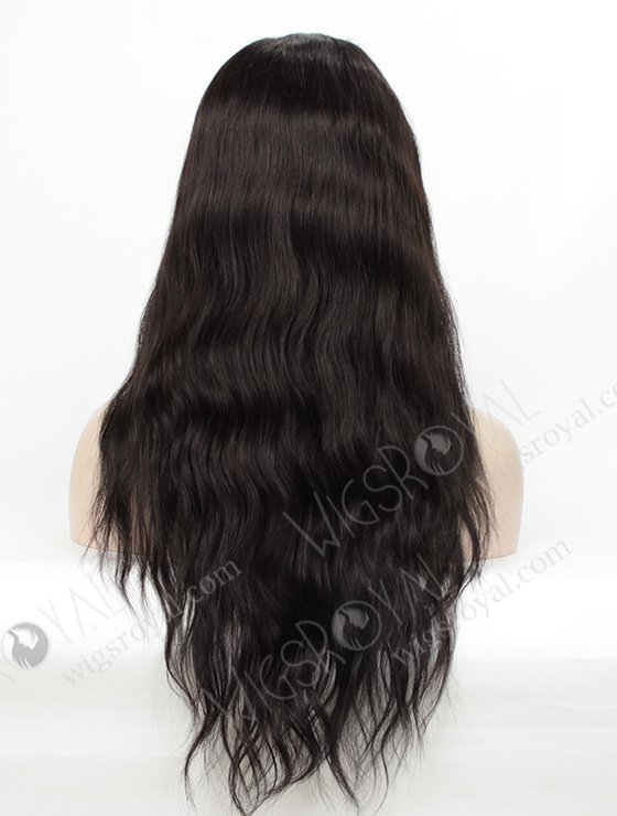 In Stock Indian Remy Hair 18" Natural Straight #1B Color 360 Lace Wig 360LW-01014-4973