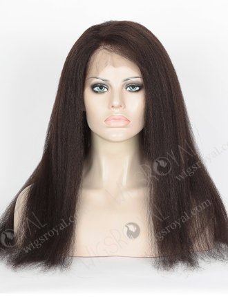 In Stock Indian Remy Hair 20" Kinky Straight Natural Color 360 Lace Wig 360LW-01019