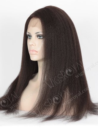 In Stock Indian Remy Hair 20" Kinky Straight Natural Color 360 Lace Wig 360LW-01019
