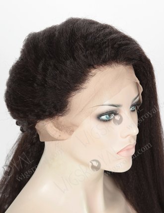 In Stock Indian Remy Hair 22" Kinky Straight Natural Color 360 Lace Wig 360LW-01027