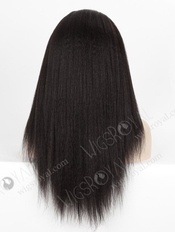 In Stock Indian Remy Hair 18" Italian Yaki Straight #1B Color 360 Lace Wig 360LW-01016-5098