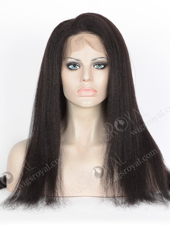 In Stock Indian Remy Hair 20" Kinky Straight #1B Color 360 Lace Wig 360LW-01024-5280