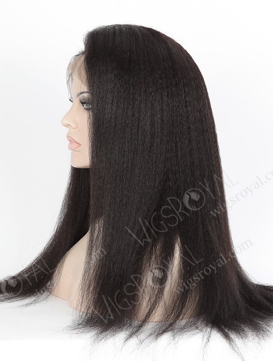 In Stock Indian Remy Hair 20" Kinky Straight #1B Color 360 Lace Wig 360LW-01024-5283