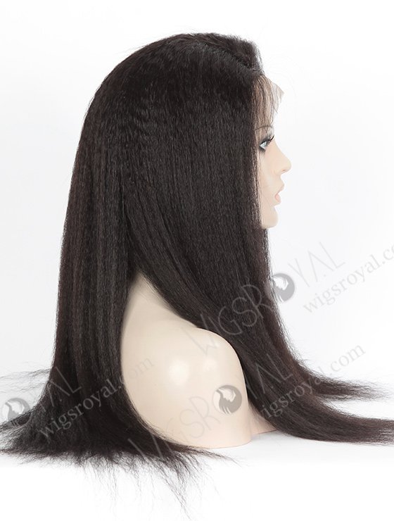 In Stock Indian Remy Hair 20" Kinky Straight #1B Color 360 Lace Wig 360LW-01024-5285