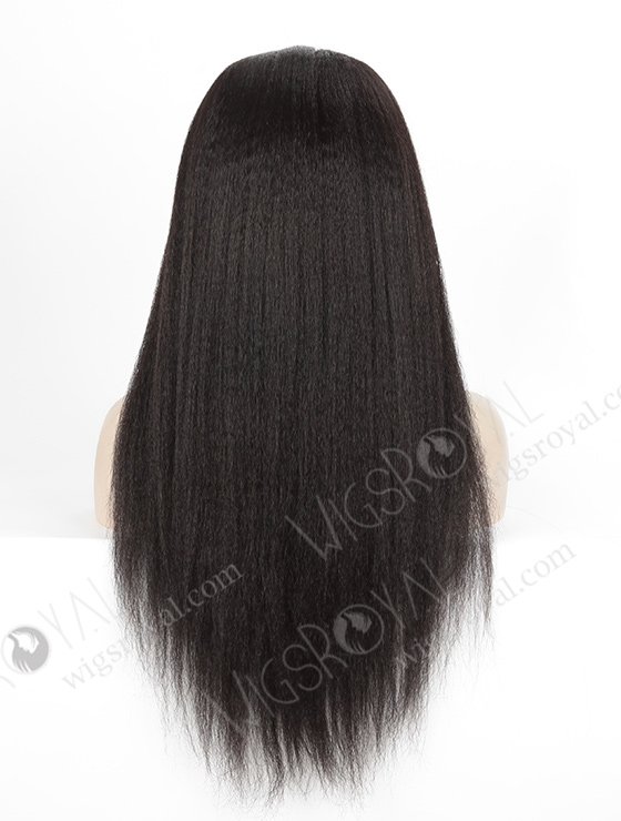 In Stock Indian Remy Hair 20" Kinky Straight #1B Color 360 Lace Wig 360LW-01024-5284
