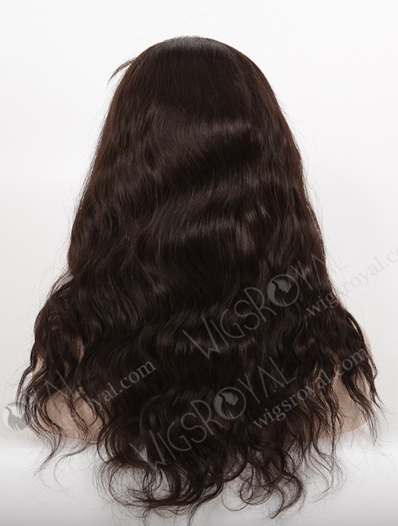 In Stock Malaysian Virgin Hair 18" Natural Wave 2# Color Silk Top Full Lace Wig STW-416-4788