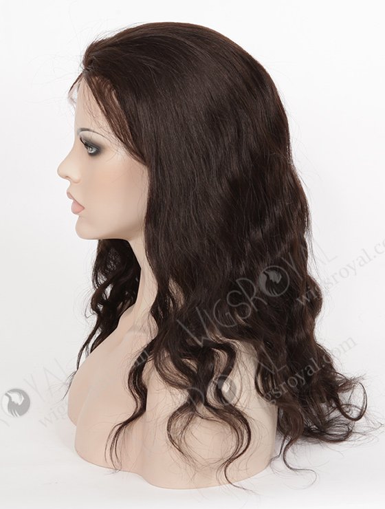In Stock Malaysian Virgin Hair 18" Natural Wave 2# Color Silk Top Full Lace Wig STW-416-4787
