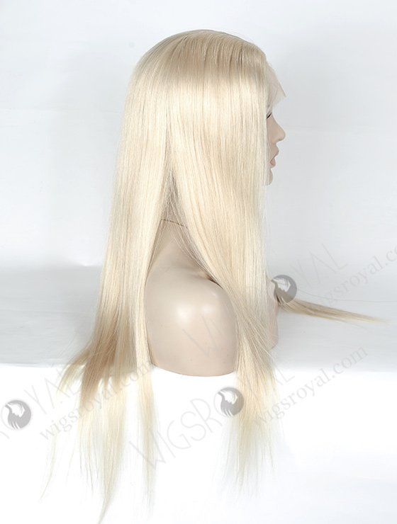 In Stock European Virgin Hair 20" Straight White Color Silk Top Full Lace Wig STW-825-5010