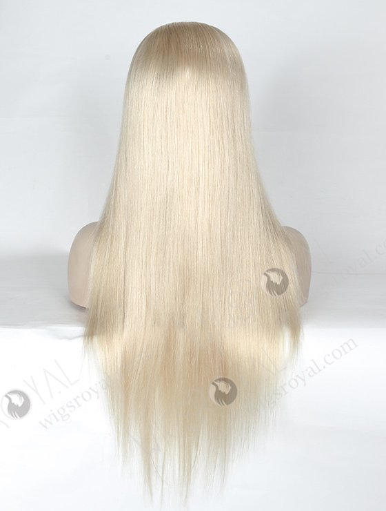 In Stock European Virgin Hair 20" Straight White Color Silk Top Full Lace Wig STW-825-5012