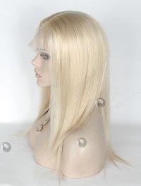 In Stock European Virgin Hair 14" Straight White Color Silk Top Full Lace Wig STW-824