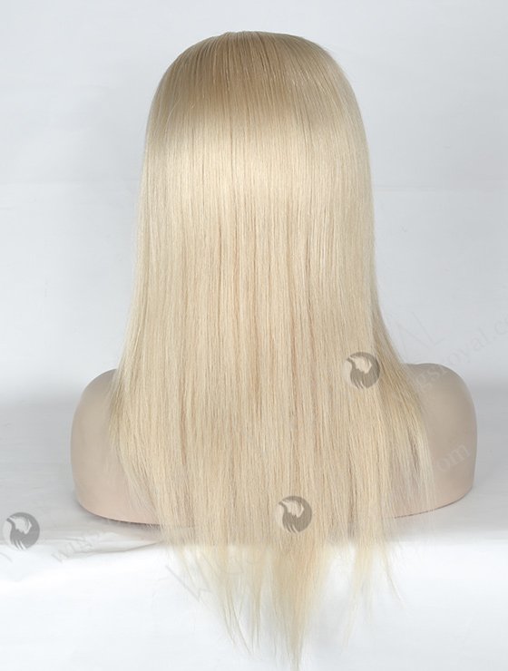 In Stock European Virgin Hair 14" Straight White Color Silk Top Full Lace Wig STW-824-4985