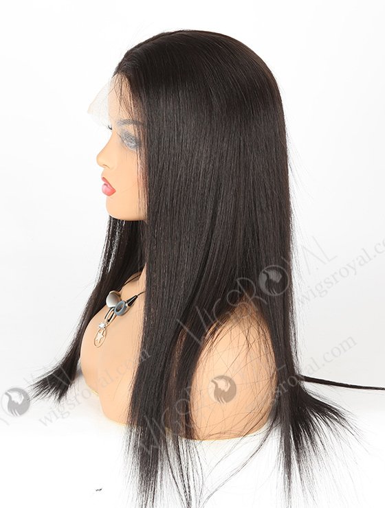 In Stock European Virgin Hair 18" Straight 1B# Color Silk Top Full Lace Wig STW-841-5291