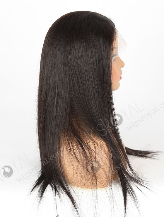 In Stock European Virgin Hair 18" Straight 1B# Color Silk Top Full Lace Wig STW-841-5293