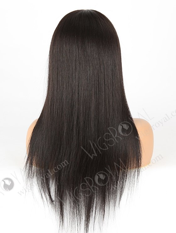 In Stock European Virgin Hair 18" Straight 1B# Color Silk Top Full Lace Wig STW-841-5294