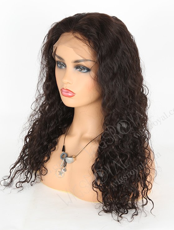 In Stock Indian Remy Hair 20" Natural Curly Natural Color 360 Lace Wig 360LW-01018-5126