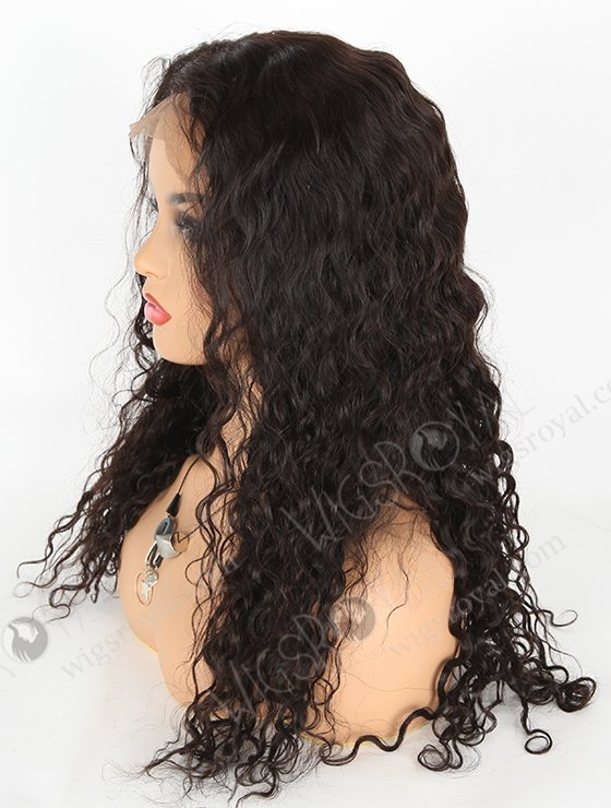 In Stock Indian Remy Hair 20" Natural Curly Natural Color 360 Lace Wig 360LW-01018-5130