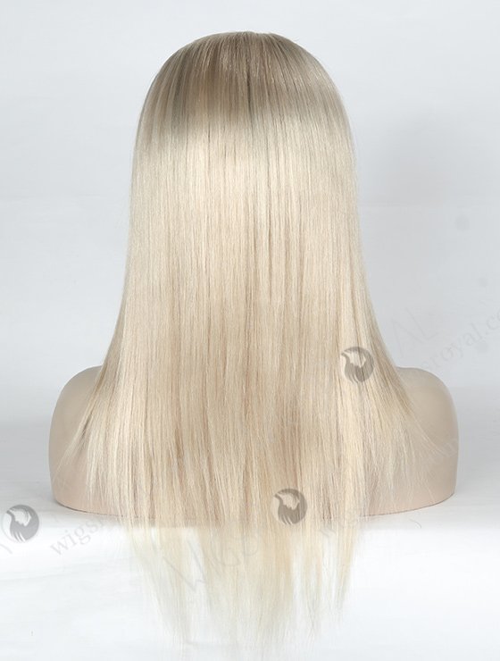 In Stock European Virgin Hair 14" Straight T9#/White Color Silk Top Full Lace Wig STW-827-5030