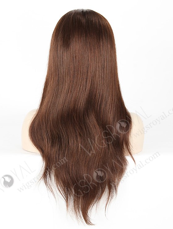 Stylish Dark Golden Brown Silk Top Full Lace Wig STW-704-4917