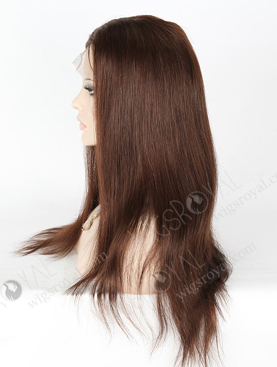 Stylish Dark Golden Brown Silk Top Full Lace Wig STW-704-4914