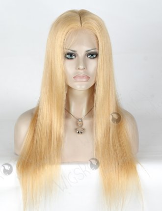 Natural Hairline Light Ash Blonde Silk Top Full Lace Wig STW-710